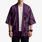 Purple Indigenous Dragonfly Australia Kimono Aboriginal Art - Aussie Hoodie