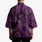 Purple Indigenous Dragonfly Australia Kimono Aboriginal Art - Aussie Hoodie