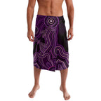 Purple Indigenous Dragonfly Australia Lavalava Aboriginal Art - Aussie Hoodie