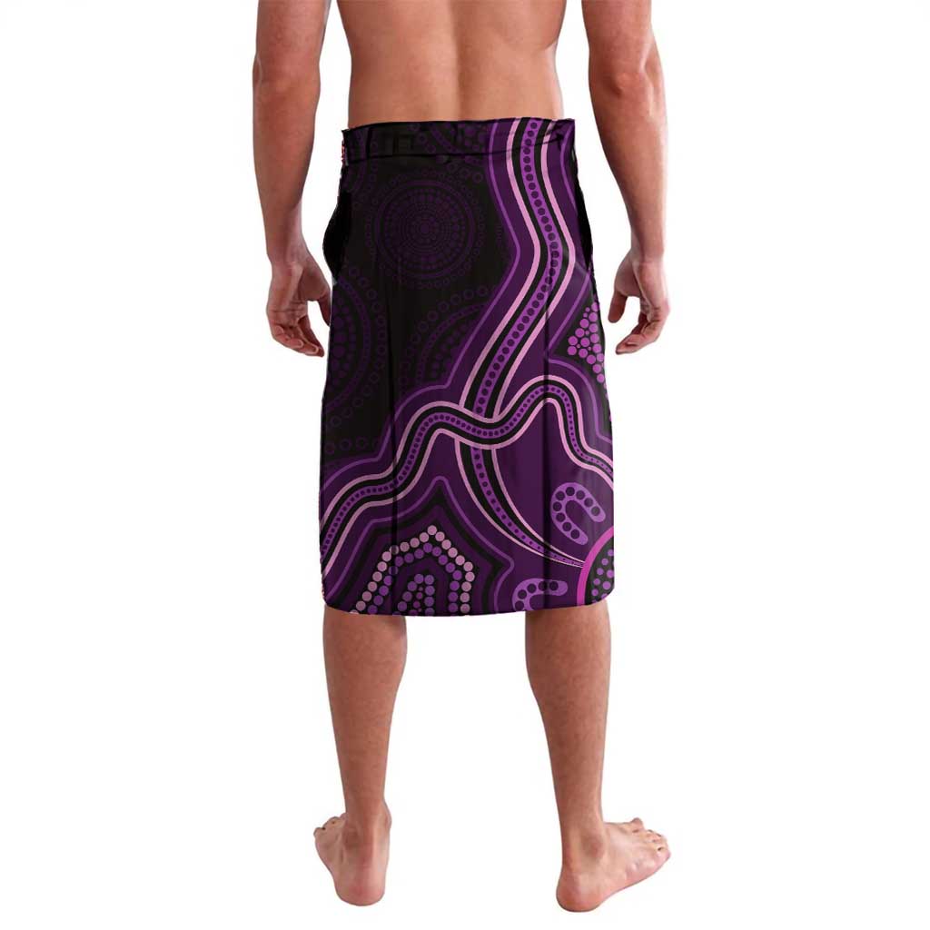 Purple Indigenous Dragonfly Australia Lavalava Aboriginal Art - Aussie Hoodie
