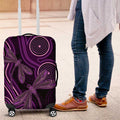 Purple Indigenous Dragonfly Australia Luggage Cover Aboriginal Art - Aussie Hoodie