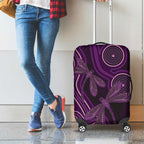 Purple Indigenous Dragonfly Australia Luggage Cover Aboriginal Art - Aussie Hoodie