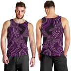Purple Indigenous Dragonfly Australia Men Tank Top Aboriginal Art - Aussie Hoodie