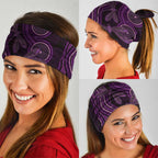 Purple Indigenous Dragonfly Australia Neck Gaiter Aboriginal Art - Aussie Hoodie