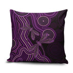 Purple Indigenous Dragonfly Australia Pillow Cover Aboriginal Art - Aussie Hoodie