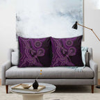 Purple Indigenous Dragonfly Australia Pillow Cover Aboriginal Art - Aussie Hoodie