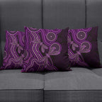 Purple Indigenous Dragonfly Australia Pillow Cover Aboriginal Art - Aussie Hoodie