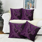 Purple Indigenous Dragonfly Australia Pillow Cover Aboriginal Art - Aussie Hoodie