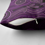 Purple Indigenous Dragonfly Australia Pillow Cover Aboriginal Art - Aussie Hoodie