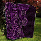 Purple Indigenous Dragonfly Australia Quilt Aboriginal Art - Aussie Hoodie