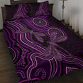 Purple Indigenous Dragonfly Australia Quilt Bed Set Aboriginal Art - Aussie Hoodie