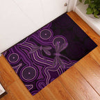 Purple Indigenous Dragonfly Australia Rubber Doormat Aboriginal Art - Aussie Hoodie