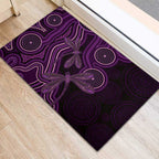 Purple Indigenous Dragonfly Australia Rubber Doormat Aboriginal Art - Aussie Hoodie