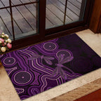 Purple Indigenous Dragonfly Australia Rubber Doormat Aboriginal Art - Aussie Hoodie