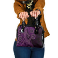 Purple Indigenous Dragonfly Australia Shoulder Handbag Aboriginal Art - Aussie Hoodie
