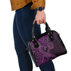 Purple Indigenous Dragonfly Australia Shoulder Handbag Aboriginal Art - Aussie Hoodie