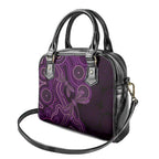 Purple Indigenous Dragonfly Australia Shoulder Handbag Aboriginal Art - Aussie Hoodie