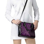 Purple Indigenous Dragonfly Australia Shoulder Handbag Aboriginal Art - Aussie Hoodie