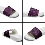 Purple Indigenous Dragonfly Australia Slide Sandals Aboriginal Art - Aussie Hoodie