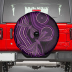 Purple Indigenous Dragonfly Australia Spare Tire Cover Aboriginal Art - Aussie Hoodie