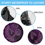 Purple Indigenous Dragonfly Australia Spare Tire Cover Aboriginal Art - Aussie Hoodie