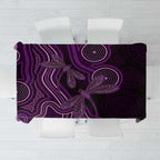 Purple Indigenous Dragonfly Australia Tablecloth Aboriginal Art - Aussie Hoodie
