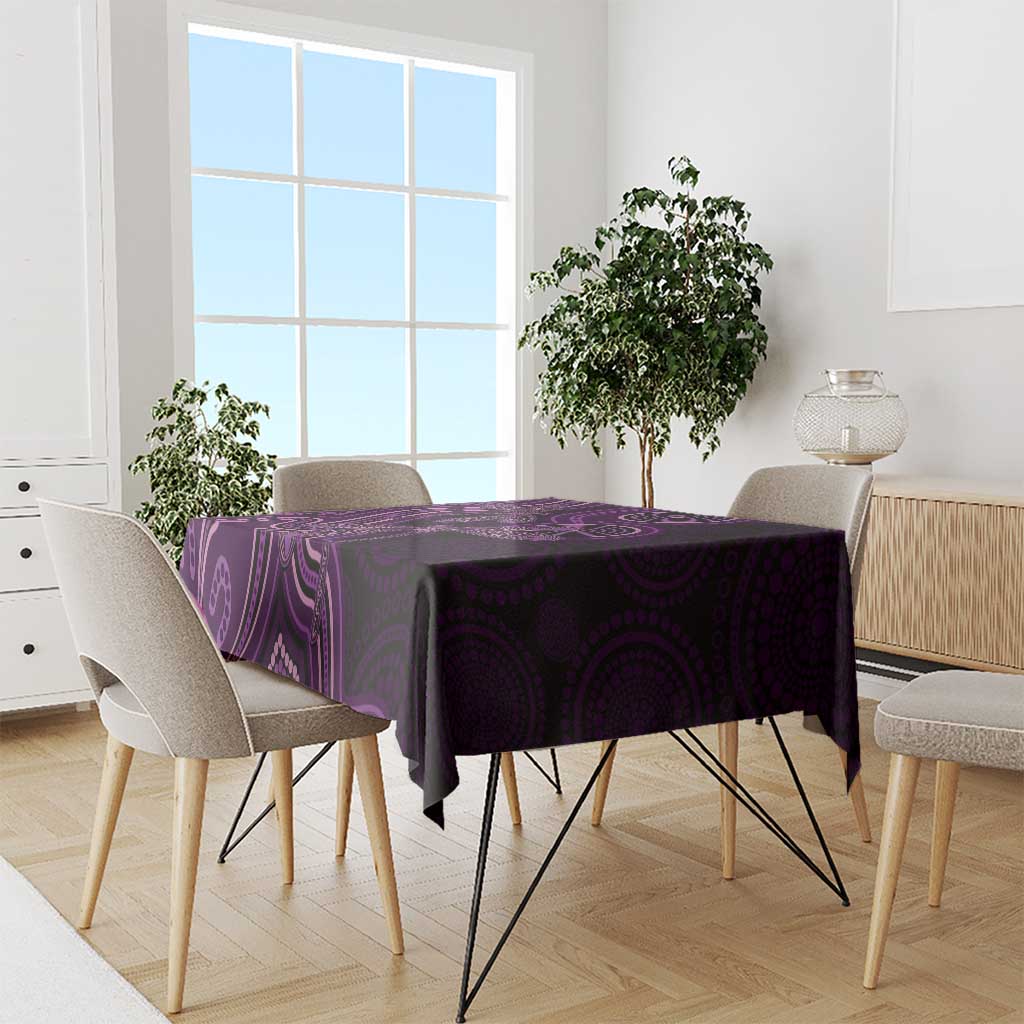 Purple Indigenous Dragonfly Australia Tablecloth Aboriginal Art - Aussie Hoodie