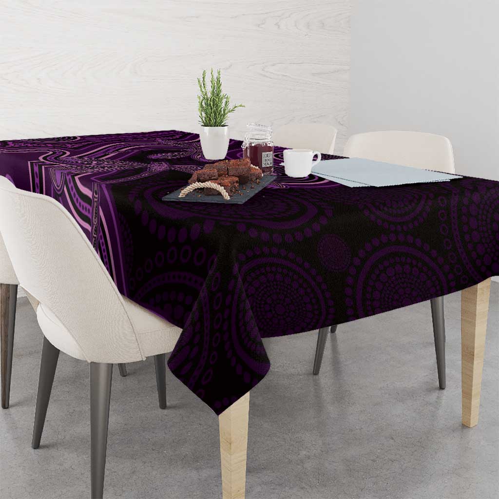 Purple Indigenous Dragonfly Australia Tablecloth Aboriginal Art - Aussie Hoodie