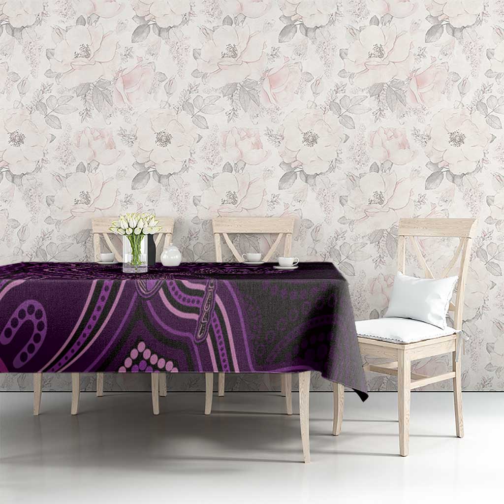 Purple Indigenous Dragonfly Australia Tablecloth Aboriginal Art - Aussie Hoodie