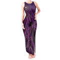 Purple Indigenous Dragonfly Australia Tank Maxi Dress Aboriginal Art - Aussie Hoodie