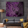 Purple Indigenous Dragonfly Australia Tapestry Aboriginal Art - Aussie Hoodie