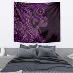 Purple Indigenous Dragonfly Australia Tapestry Aboriginal Art - Aussie Hoodie