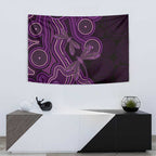 Purple Indigenous Dragonfly Australia Tapestry Aboriginal Art - Aussie Hoodie