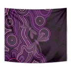 Purple Indigenous Dragonfly Australia Tapestry Aboriginal Art - Aussie Hoodie