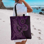 Purple Indigenous Dragonfly Australia Tote Bag Aboriginal Art - Aussie Hoodie