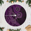 Purple Indigenous Dragonfly Australia Tree Skirt Aboriginal Art - Aussie Hoodie