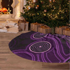 Purple Indigenous Dragonfly Australia Tree Skirt Aboriginal Art - Aussie Hoodie