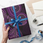 Purple Indigenous Dragonfly Australia Wrapping Paper Aboriginal Art - Aussie Hoodie