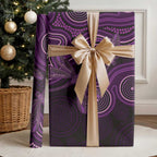 Purple Indigenous Dragonfly Australia Wrapping Paper Aboriginal Art - Aussie Hoodie