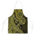 Yellow Indigenous Dragonfly Australia Apron Aboriginal Art - Aussie Hoodie