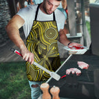 Yellow Indigenous Dragonfly Australia Apron Aboriginal Art - Aussie Hoodie