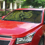Yellow Indigenous Dragonfly Australia Auto Sun Shade Aboriginal Art - Aussie Hoodie