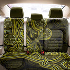 Yellow Indigenous Dragonfly Australia Back Car Seat Cover Aboriginal Art - Aussie Hoodie