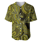 Yellow Indigenous Dragonfly Australia Baseball Jersey Aboriginal Art - Aussie Hoodie