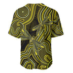 Yellow Indigenous Dragonfly Australia Baseball Jersey Aboriginal Art - Aussie Hoodie