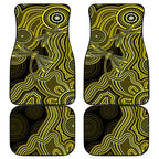 Yellow Indigenous Dragonfly Australia Car Mats Aboriginal Art - Aussie Hoodie
