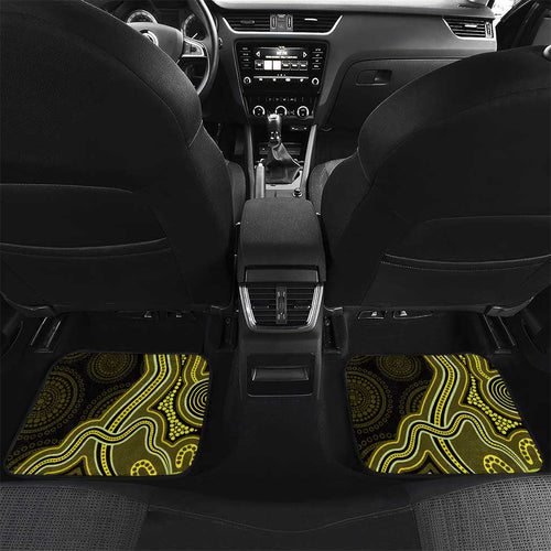 Yellow Indigenous Dragonfly Australia Car Mats Aboriginal Art - Aussie Hoodie