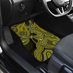 Yellow Indigenous Dragonfly Australia Car Mats Aboriginal Art - Aussie Hoodie