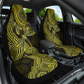 Yellow Indigenous Dragonfly Australia Car Seat Cover Aboriginal Art - Aussie Hoodie