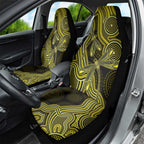 Yellow Indigenous Dragonfly Australia Car Seat Cover Aboriginal Art - Aussie Hoodie